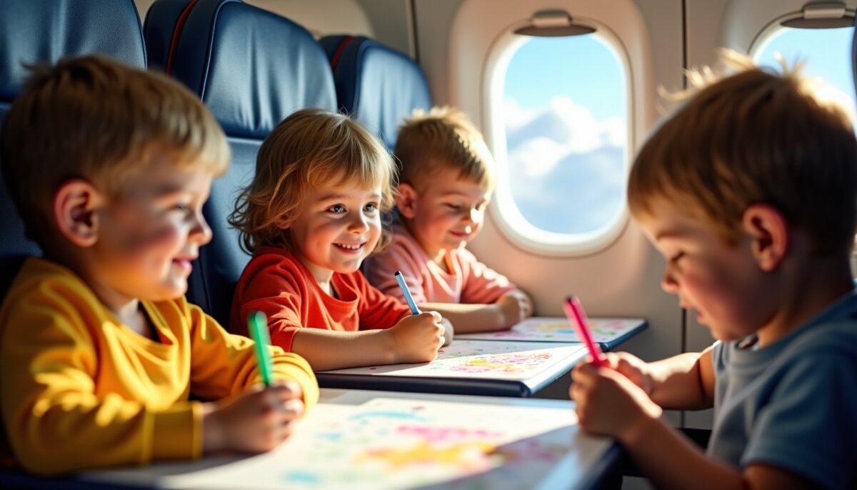 Avion et coloriage : 5 astuces pour stimuler la créativité des enfants pendant le voyage